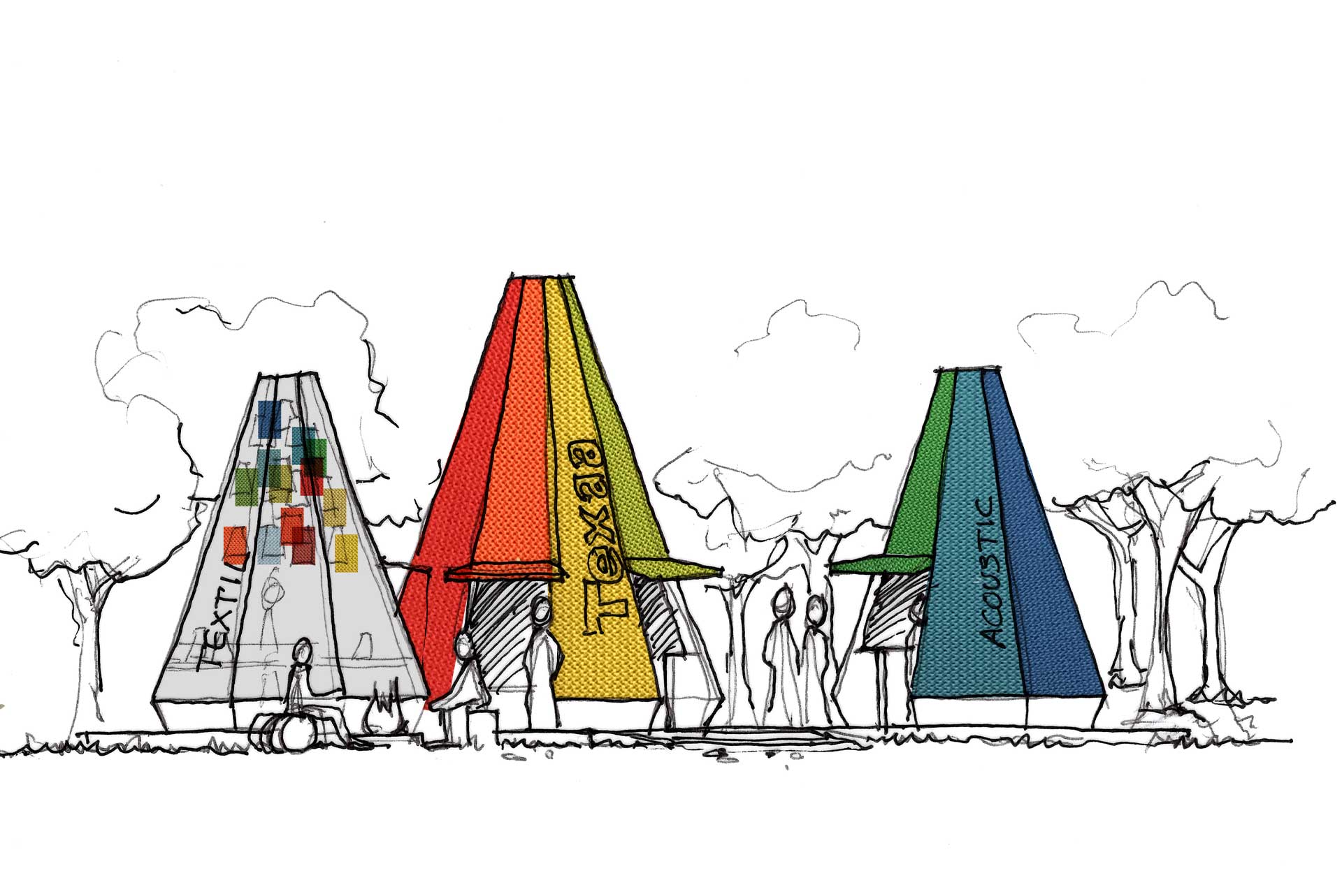 A series of teepees by Texaa form part of Clerkenwell Design Week's Wellness theme