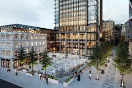 A rendering of the Plaza at Pan Pacific London