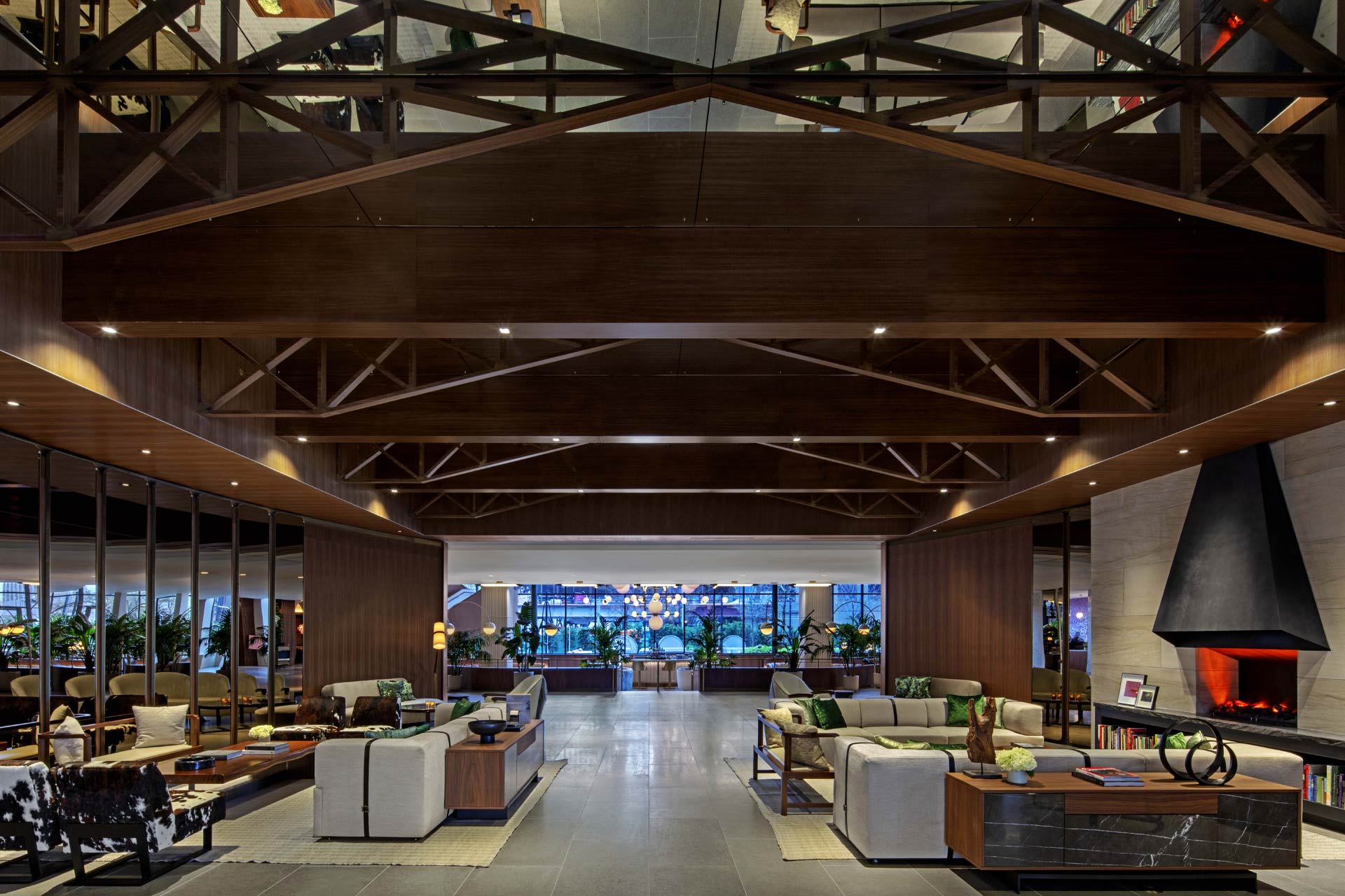 The lobby at C. Baldwin Hotel in Houston, Texas