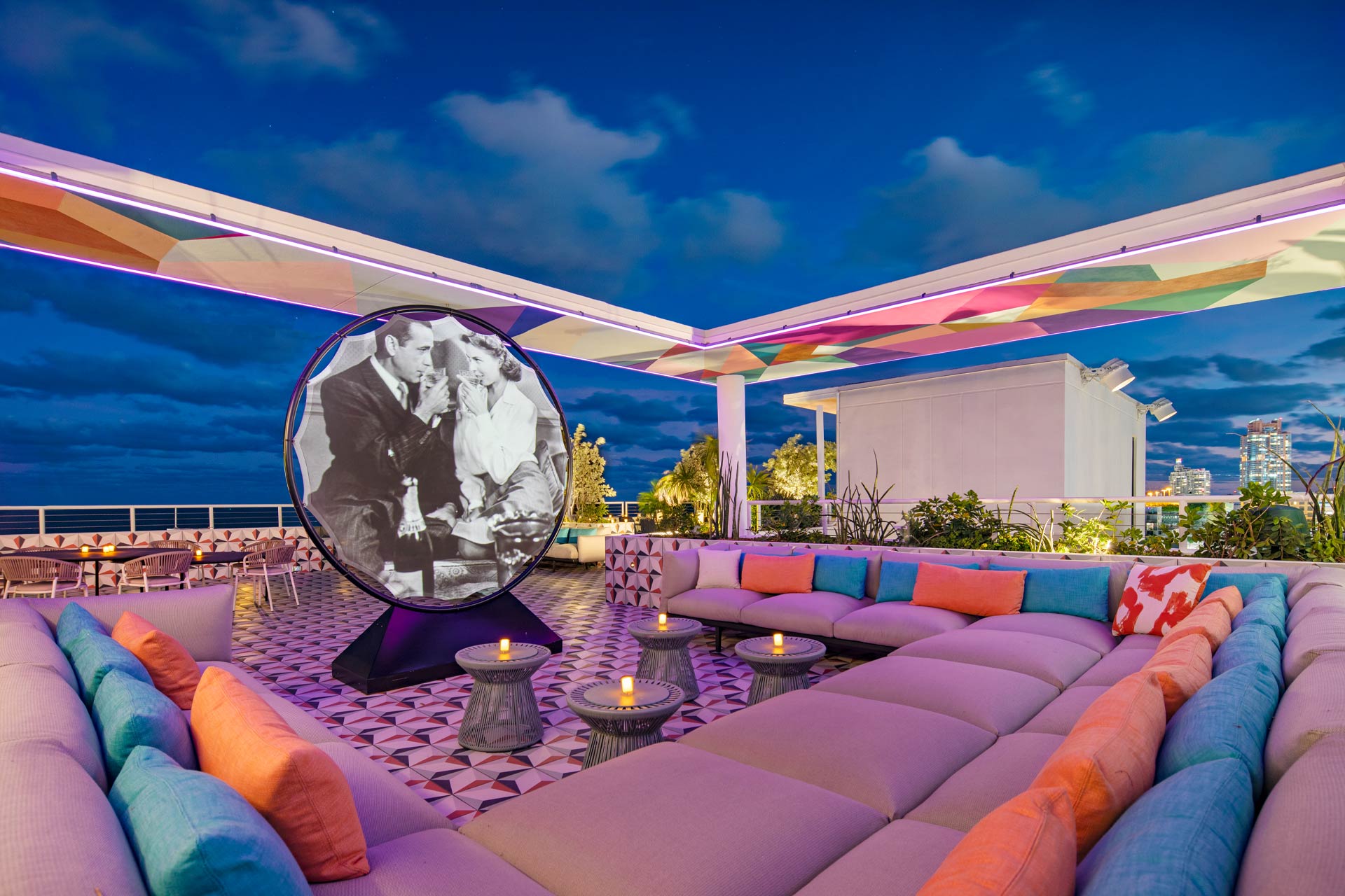 The Upside rooftop bar at Moxy Miami South Beach