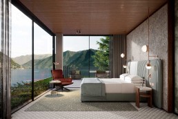 A rendering of a new Penthouse Suite at Il Sereno Lake Como in Italy