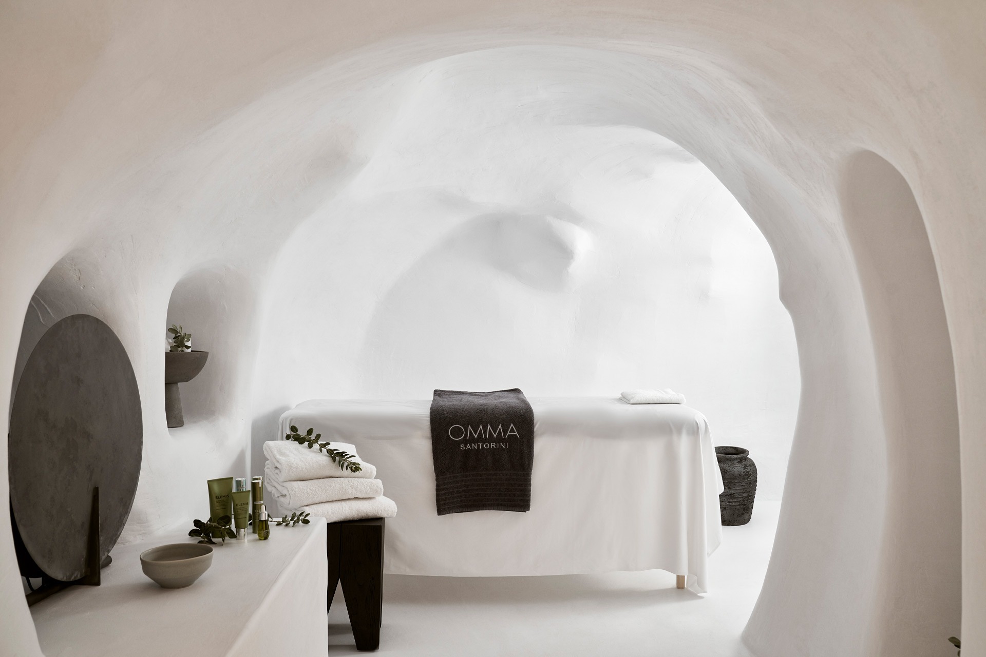 The spa at OMMA Santorini in Greece