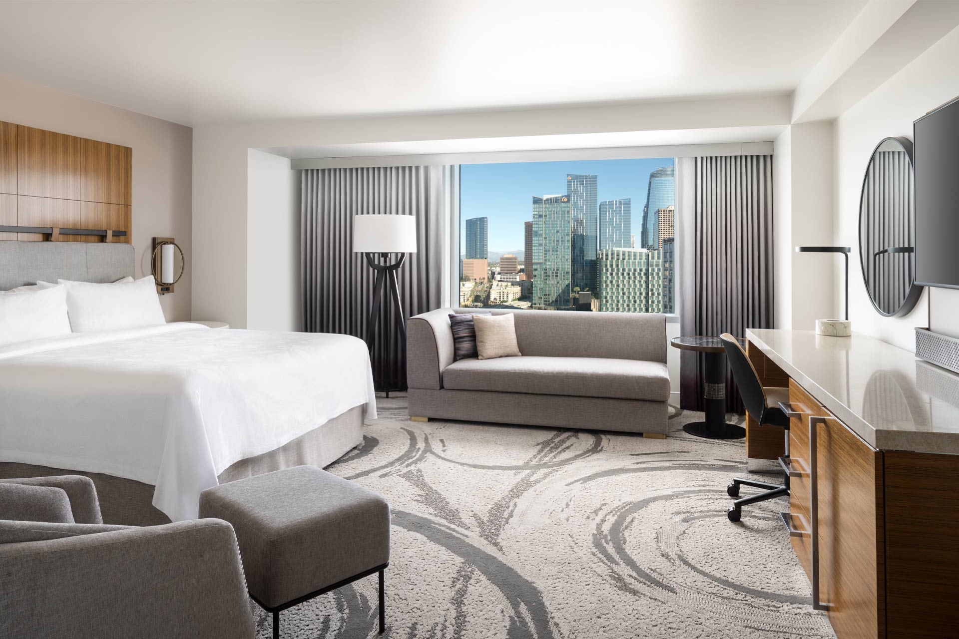 A guestroom at JW Marriott Los Angeles LA Live