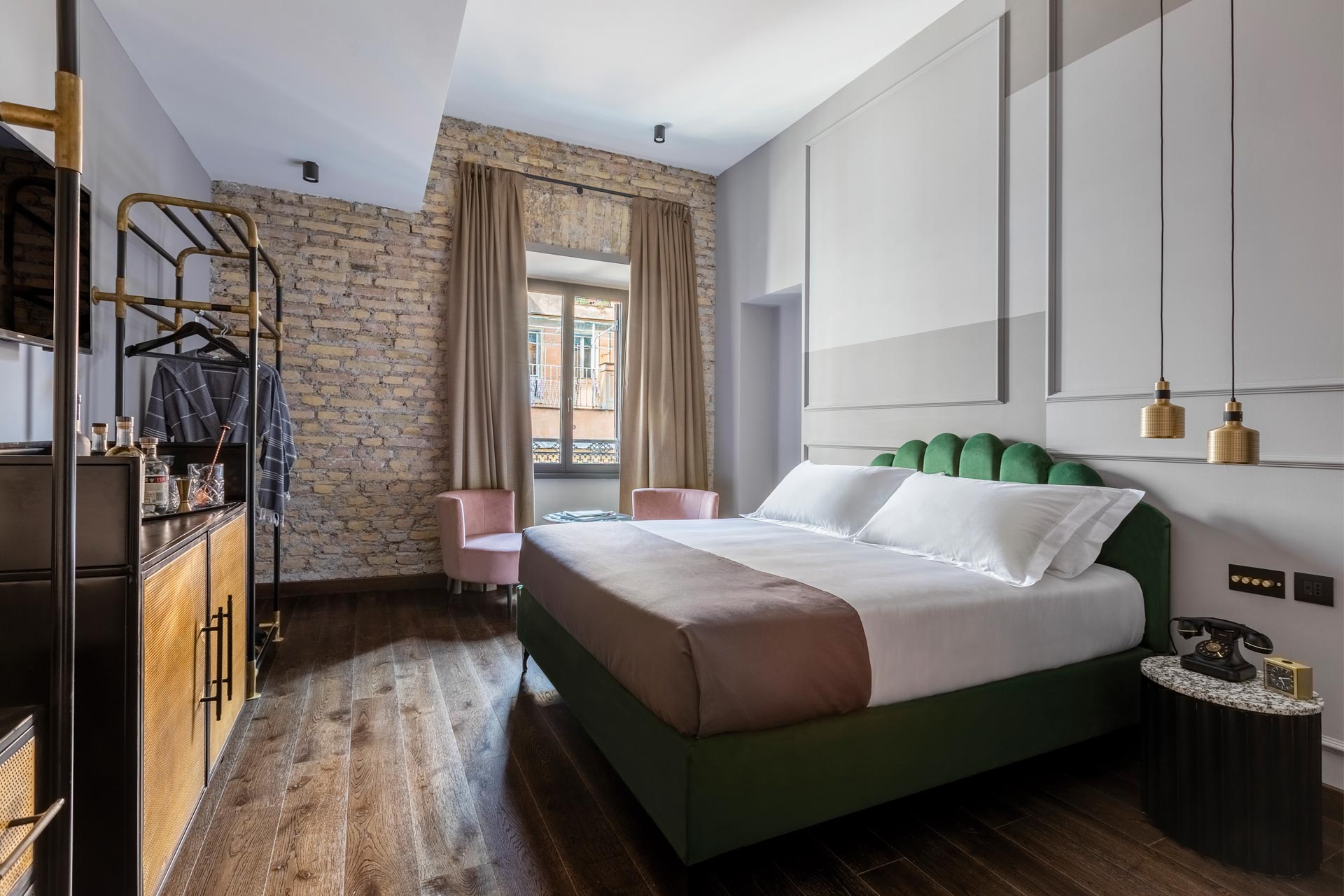 A guestroom at Chapter Roma