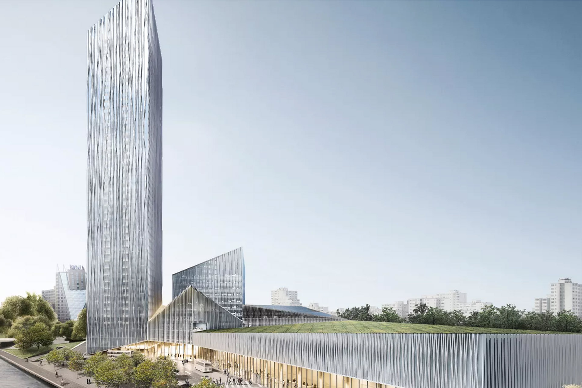 A rendering of Estrel Tower in Berlin