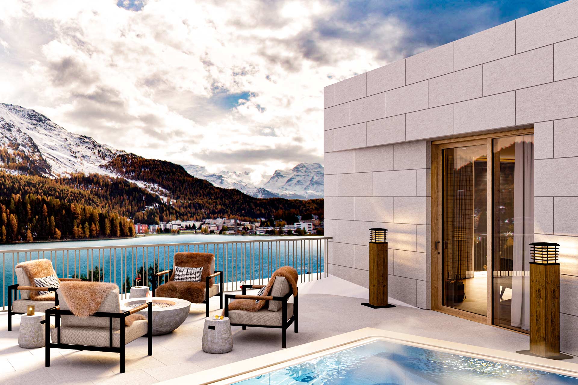 A rendering of Grace La Margna in St Moritz, Switzerland