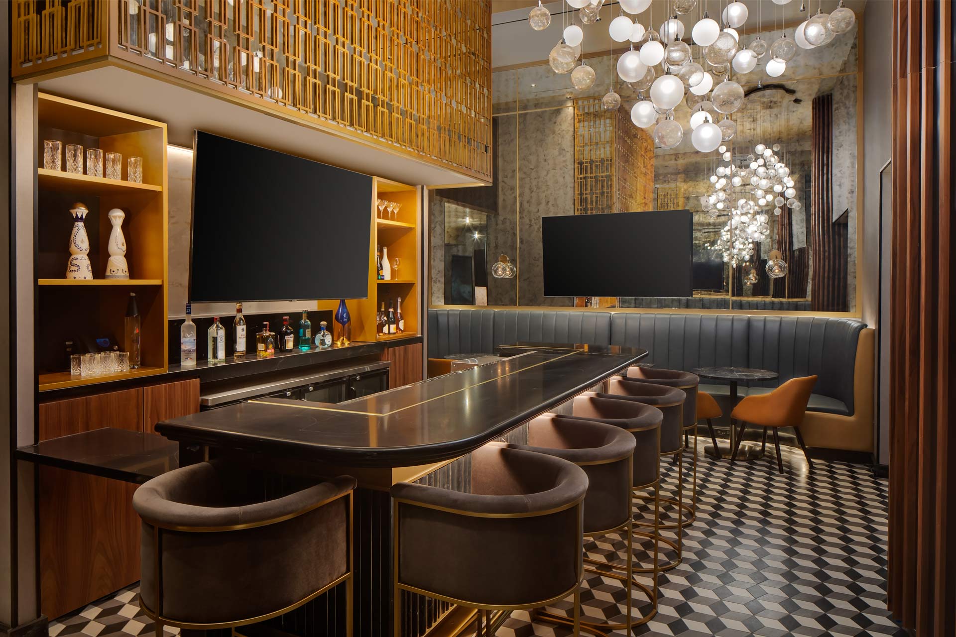 A rendering of the bar at Hotel Indigo NYC Downtown - Wall Street