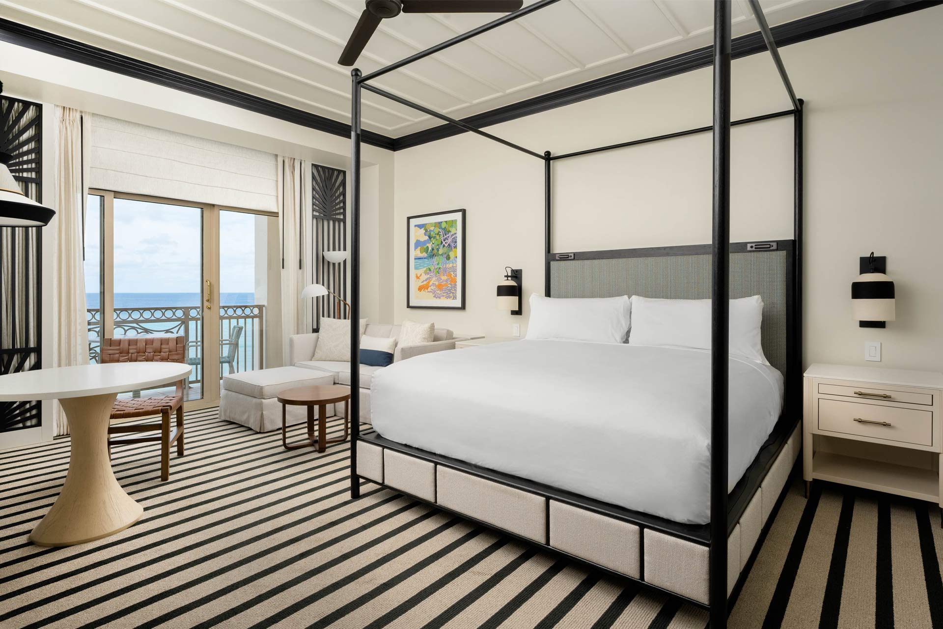 A guestroom at The Ritz-Carlton, Grand Cayman