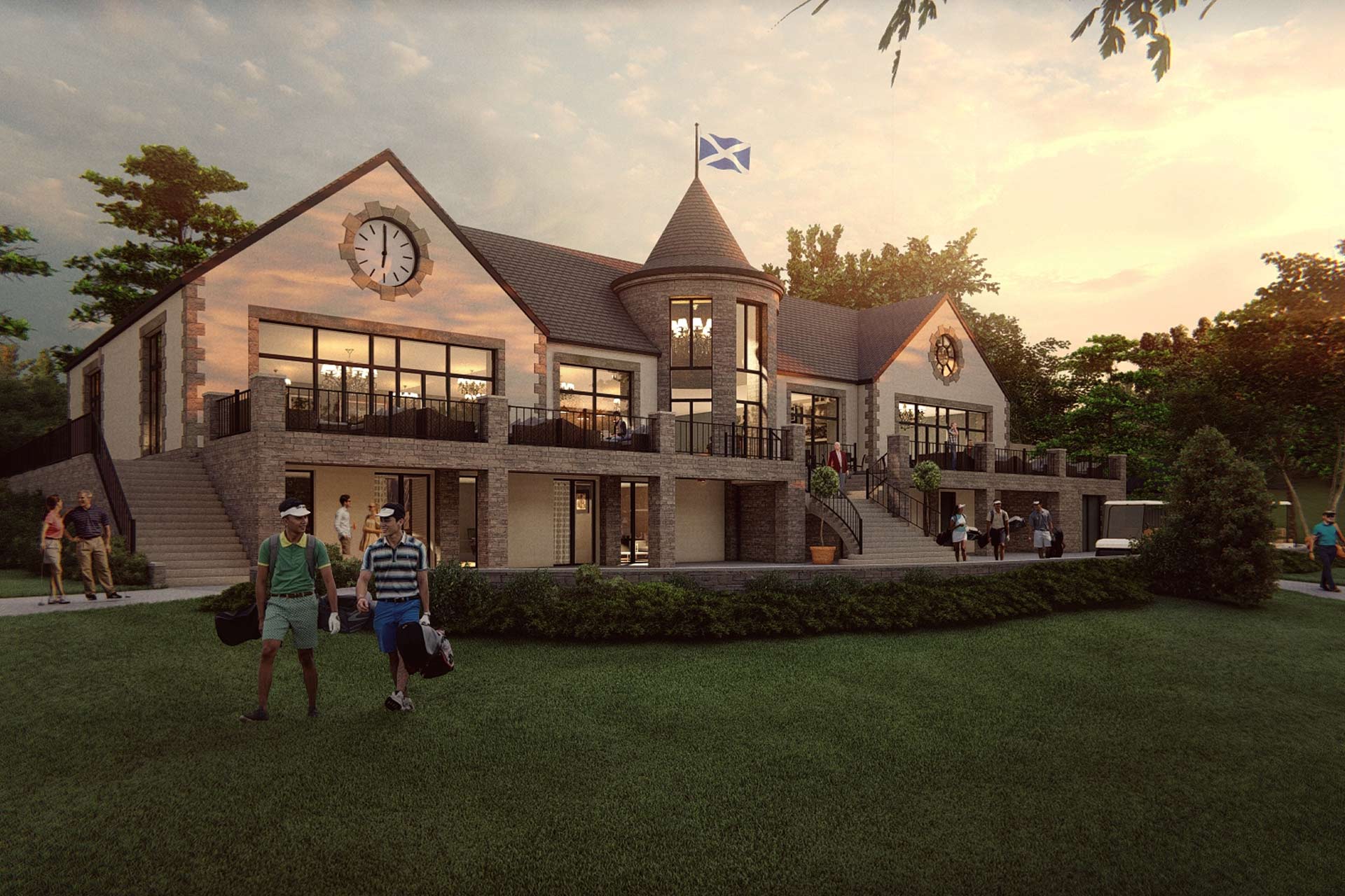 A rendering of The Angus Resort in Scotland