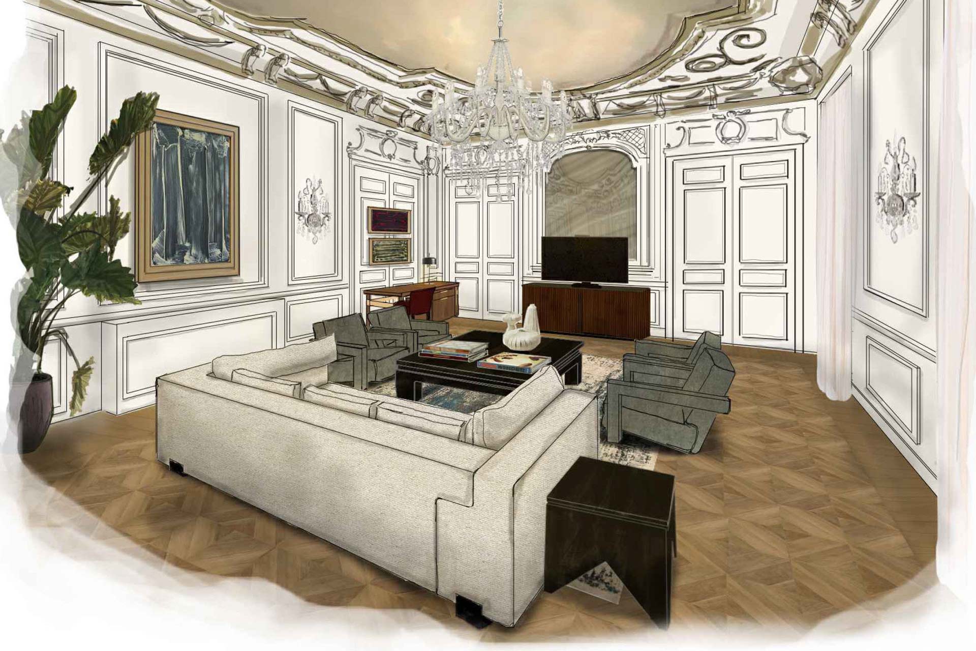 A rendering of Maison Delano Paris