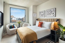 A guestroom at Penny Williamsburg in Brooklyn, New York