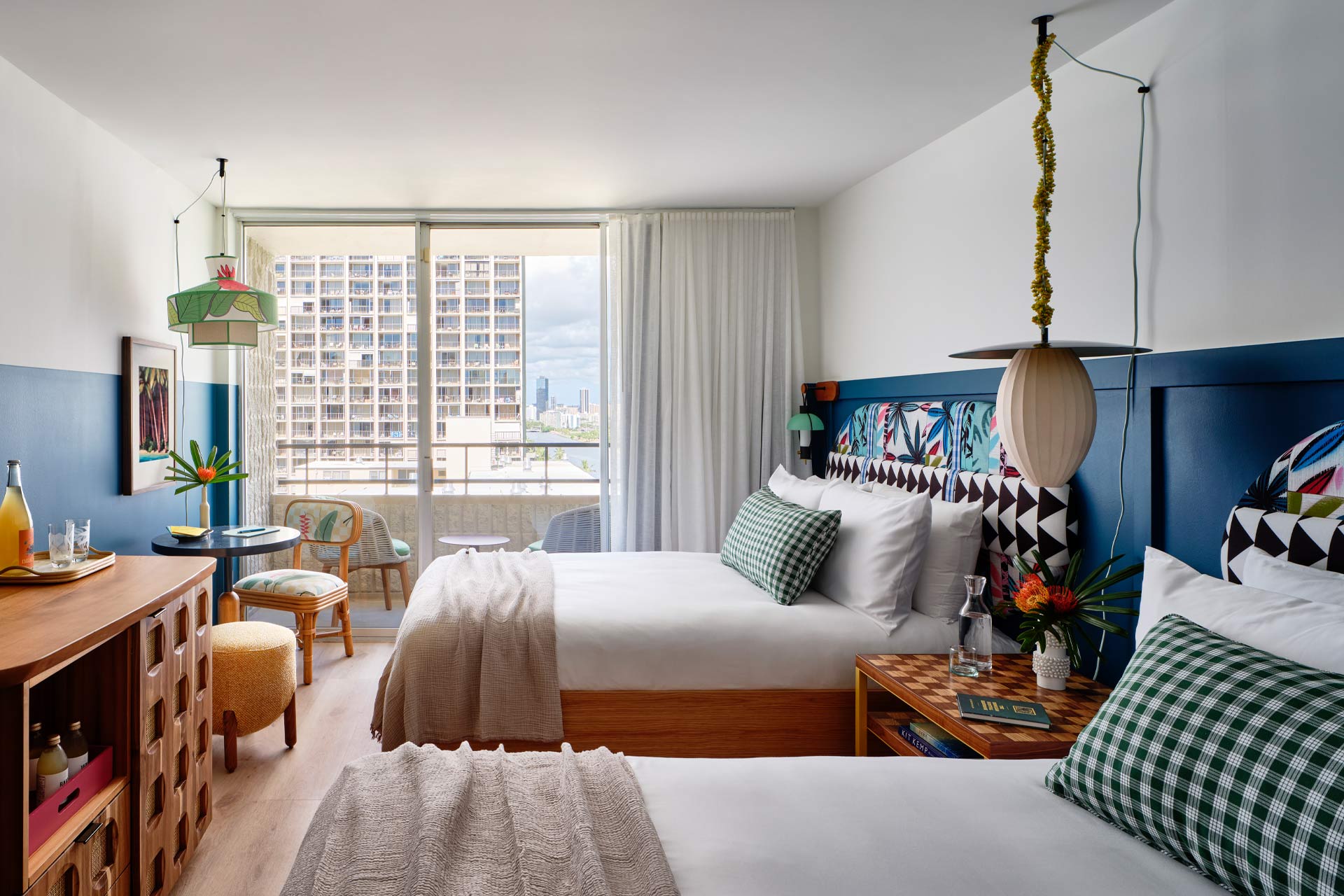 A guestroom at The Wayfinder Waikiki in Hawaii