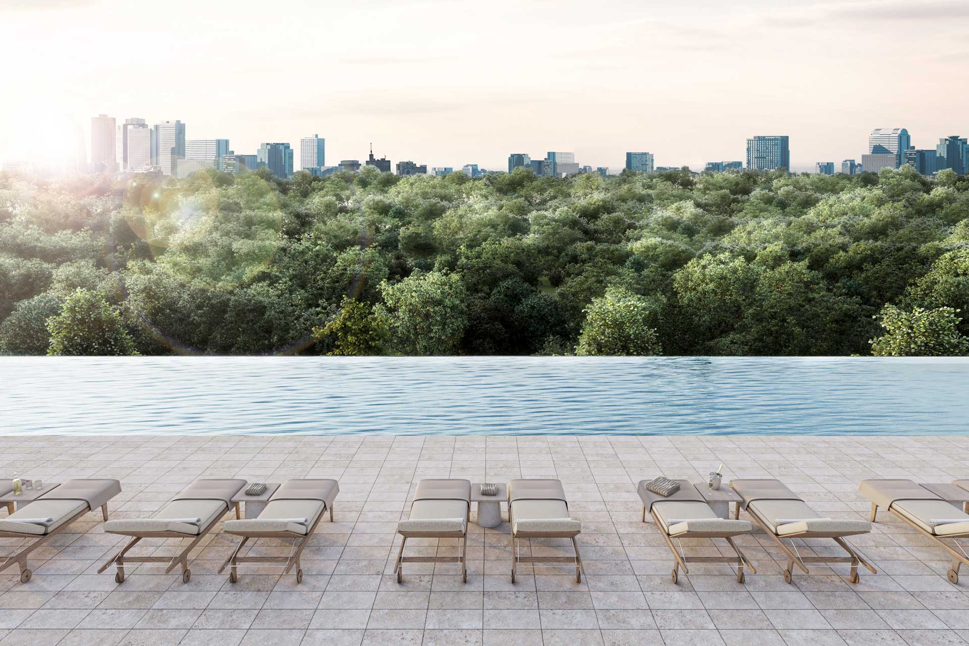 Trunk Yoyogi Park Rooftop Pool and City View