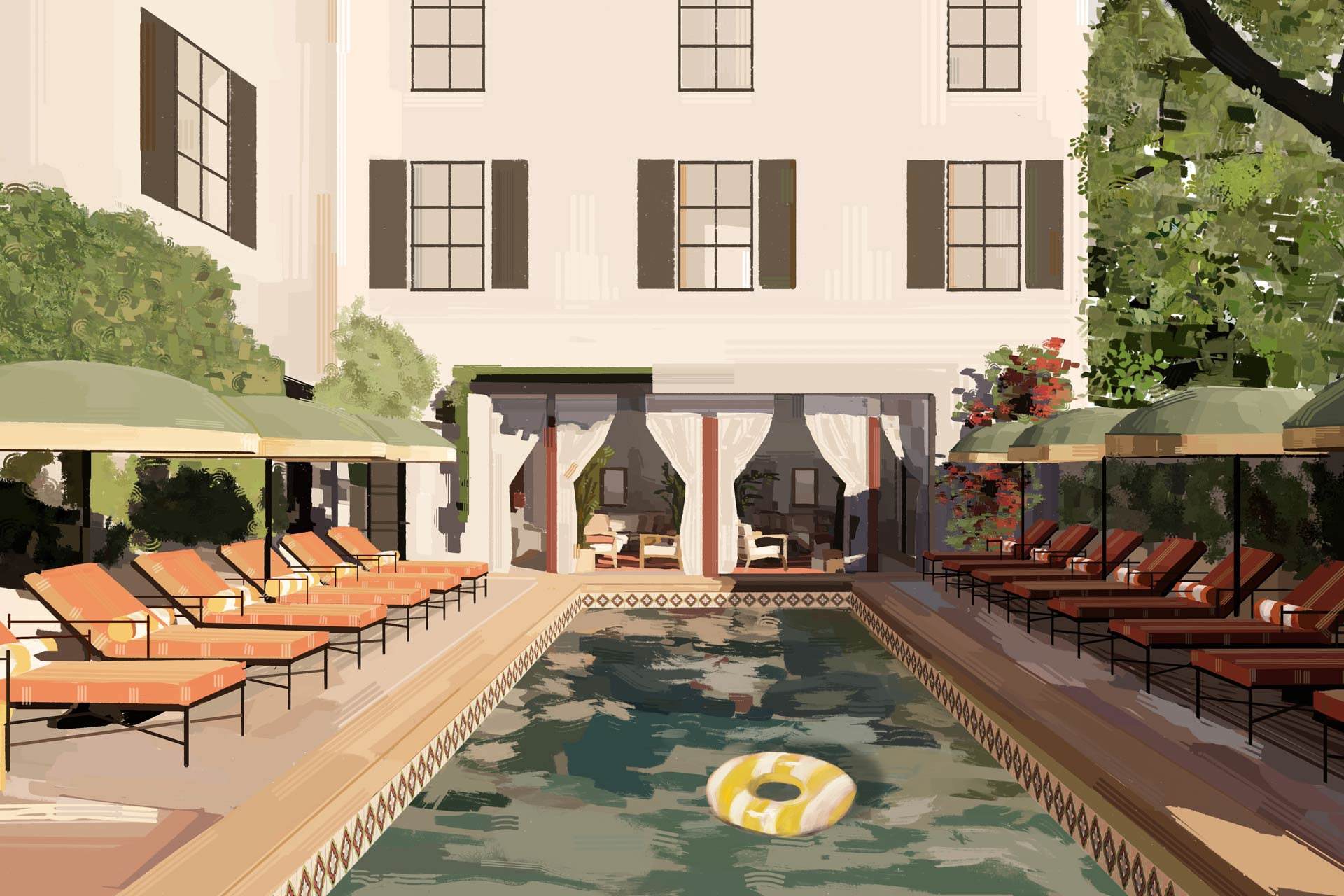 Bunkhouse Hotel Daphne Pool Rendering